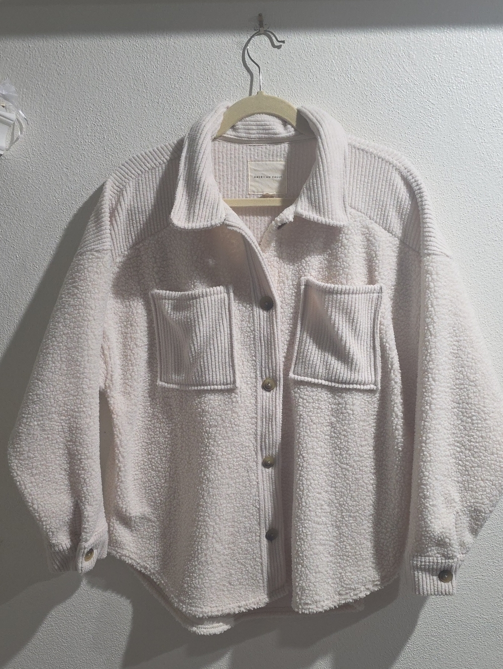 American Eagle Sherpa Button Down/shacket